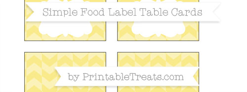 Free Pastel Yellow Herringbone Pattern Simple Food Labels — Printable ...