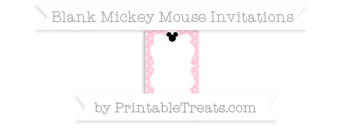 Free Pink Dotted Pattern Blank Mickey Mouse Invitation — Printable ...