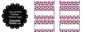pink soccer ball pattern name tags printable treatscom
