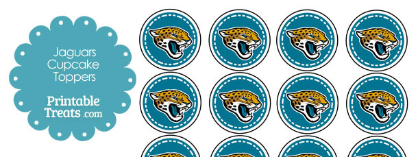 Printable Jaguars Logo Cupcake Toppers