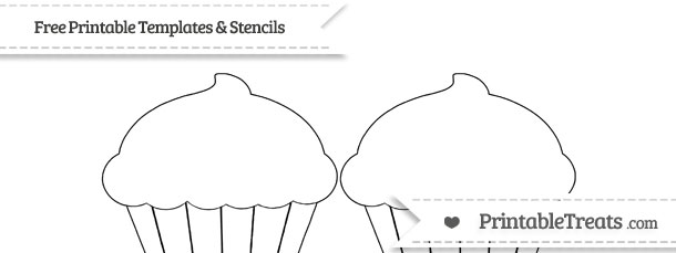 free printable medium cupcake template printable treatscom