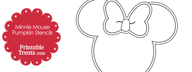 Printable Minnie Mouse Pumpkin Stencil