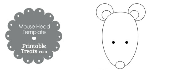 Printable Mouse Head Template — Printable Treats.com