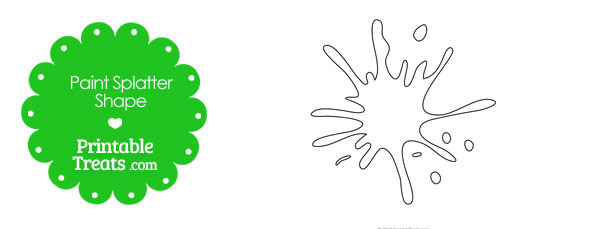 Printable Paint Splatter Shape Printable Treats