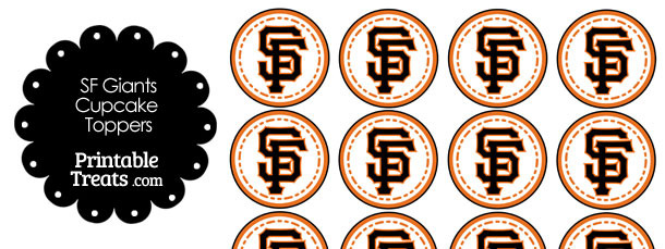 Printable SF Giants Logo Cupcake Toppers
