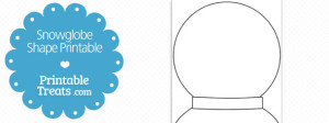 Printable Snow Globe Shape Template — Printable Treats.com