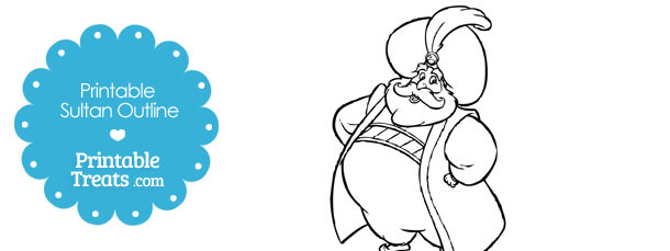 Printable Sultan Outline — Printable Treats.com