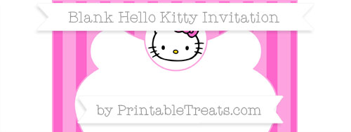 free rose pink striped blank hello kitty invitation printable treatscom