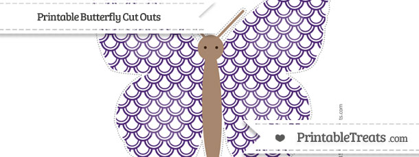 Free Royal Purple Fish Scale Pattern Extra Large Butterfly Cut Outs ...