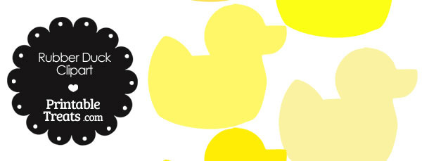 Rubber Duck Clipart in Shades of Yellow