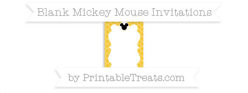 Free Saffron Yellow Fish Scale Pattern Blank Mickey Mouse Invitation ...