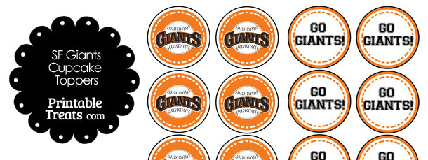 San Francisco Giants Cupcake Toppers