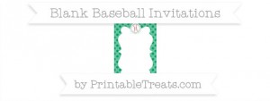 Free Shamrock Green Polka Dot Blank Baseball Invitation — Printable