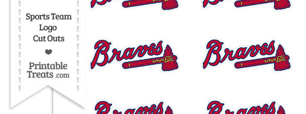 Small Atlanta Braves Logo Cut Outs
