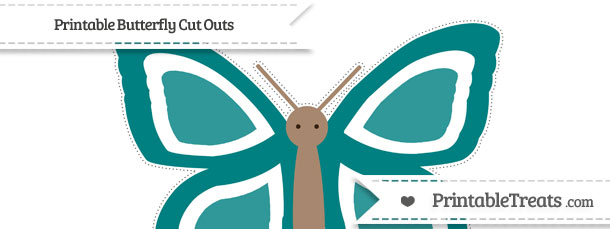 Free Teal Extra Large Butterfly Cut Outs — Printable Treats.com
