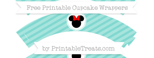 Free Tiffany Blue Diagonal Striped Minnie Mouse Cupcake Wrappers ...