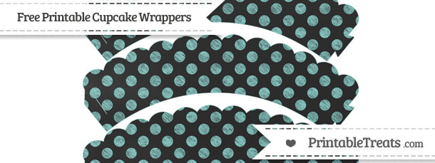 Wrapper Pattern Simple Bluue Free Tiffany Blue Dotted Pattern Chalk Style Scalloped Cupcake Wrappers ...