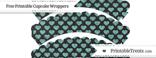 Wrapper Heart Print Free Tiffany Blue Heart Pattern Chalk Style Scalloped Cupcake Wrappers ...