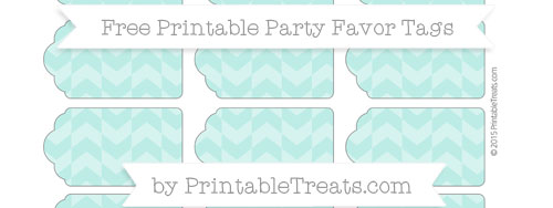 Tiffany Blue Herringbone Pattern Party Favor Tags — Printable Treats.com