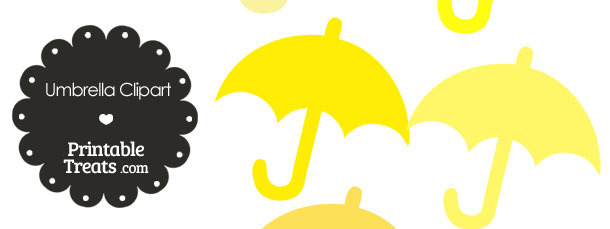 Umbrella Clipart in Shades of Yellow from PrintableTreats.com