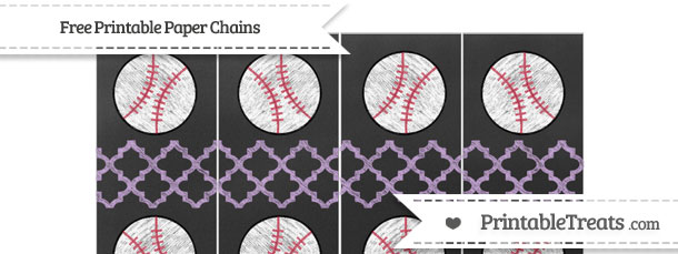 Wisteria Moroccan Tile Chalk Style Baseball Paper Chains — Printable ...