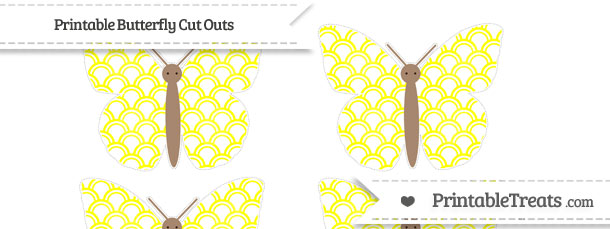 Yellow Fish Scale Pattern Free Yellow Fish Scale Pattern Medium Butterfly Cut Outs — Printable ...