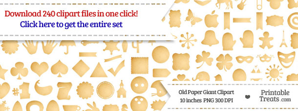 240 Old Paper Giant Clipart Download from PrintableTreats.com