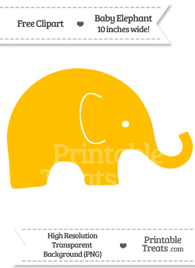 Amber Baby Elephant Clipart from PrintableTreats.com