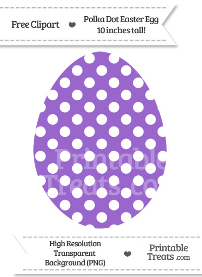 Amethyst Polka Dot Easter Egg Clipart from PrintableTreats.com