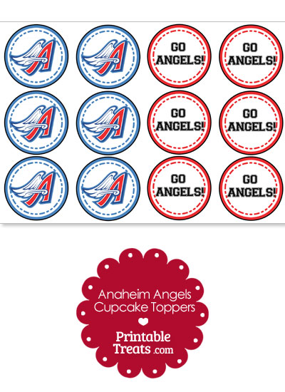 Anaheim Angels Cupcake Toppers from PrintableTreats.com