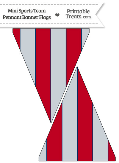 Angels Colors Mini Pennant Banner Flags from PrintableTreats.com