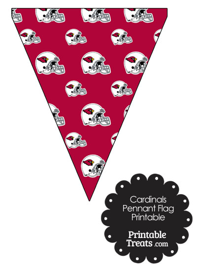 Arizona Cardinals Football Helmet Pennant Banners from PrintableTreats.com