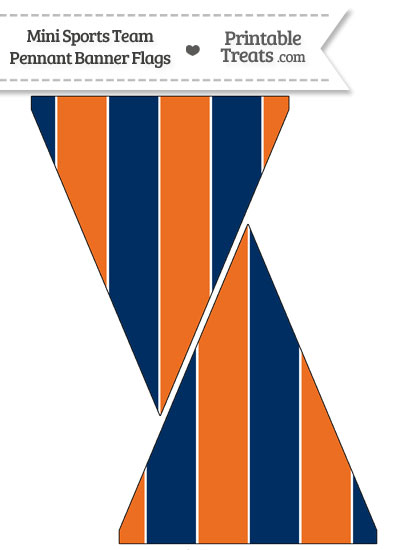 Astros Colors Mini Pennant Banner Flags from PrintableTreats.com