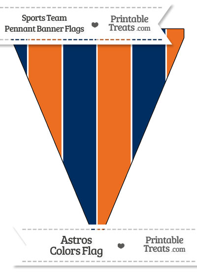 Astros Colors Pennant Banner Flag from PrintableTreats.com