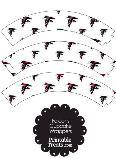 Atlanta Falcons Logo Cupcake Wrappers from PrintableTreats.com