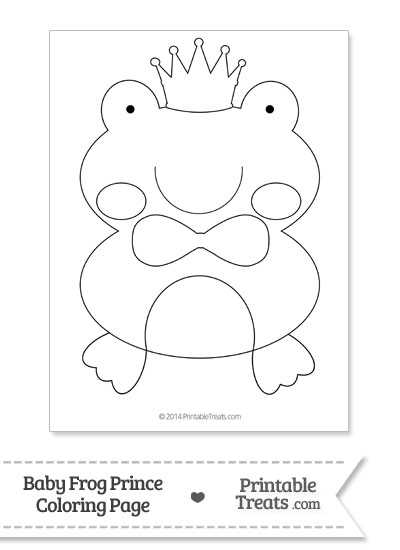 Baby Frog Prince Kids Coloring Page from PrintableTreats.com