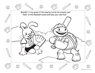 baseball coloring page