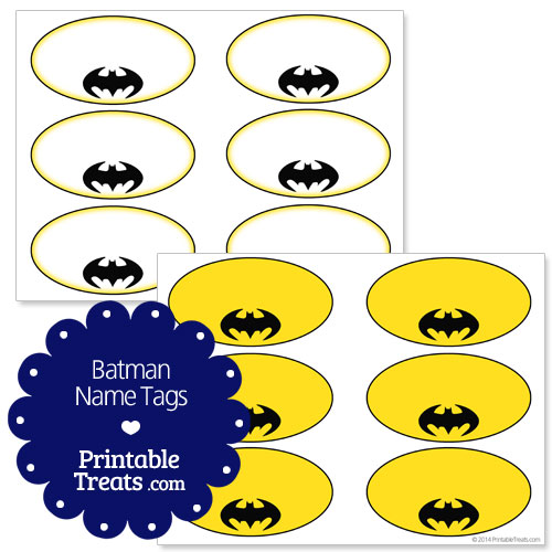 batman printable name tags