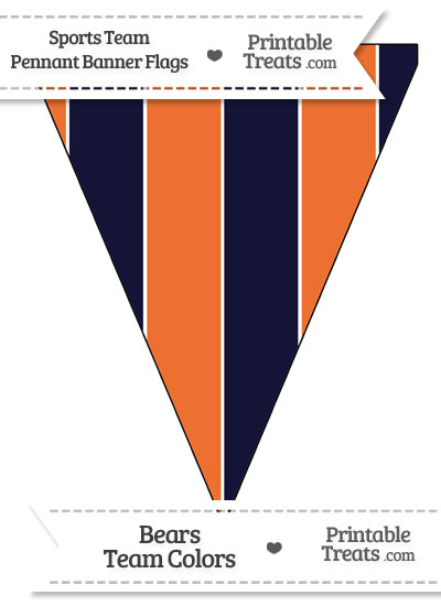 Bears Colors Pennant Banner Flag from PrintableTreats.com