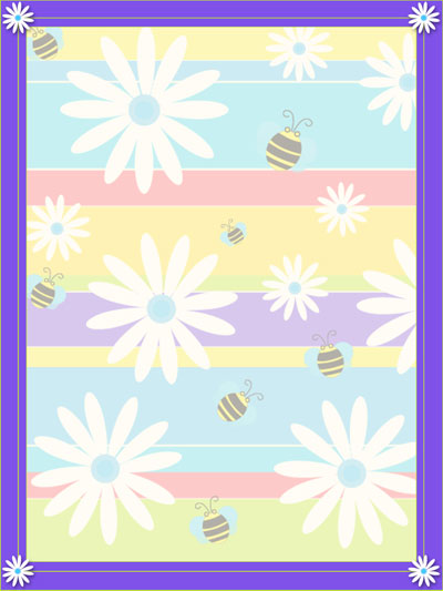 bees and flowers stationery