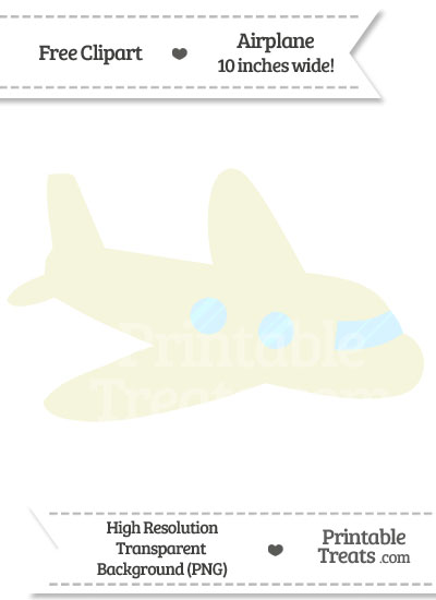 Beige Airplane Clipart from PrintableTreats.com