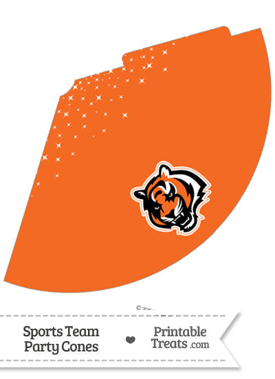 Bengals Party Cone Printable from PrintableTreats.com