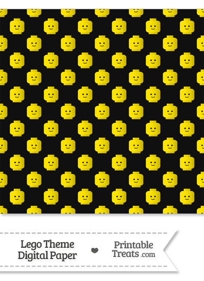 Black Lego Theme Digital Scrapbook Paper from PrintableTreats.com