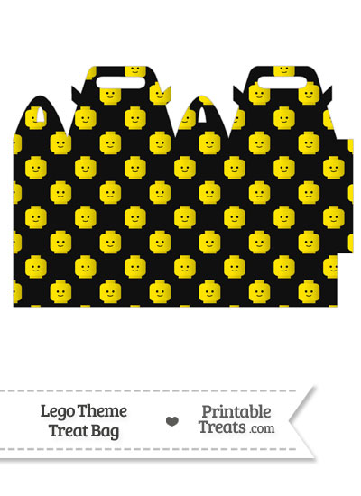 Black Lego Theme Treat Bag from PrintableTreats.com