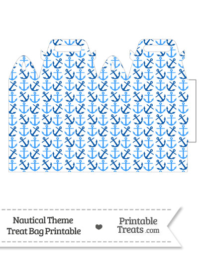 Blue Anchors Treat Bag from PrintableTreats.com