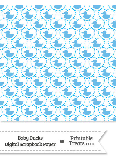 Blue Baby Ducks Digital Scrapbook Paper from PrintableTreats.com