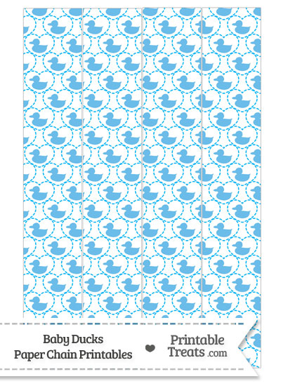Blue Baby Ducks Paper Chains from PrintableTreats.com