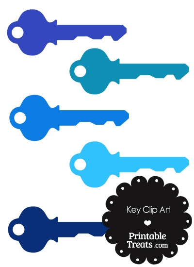 Blue Key Clipart from PrintableTreats.com