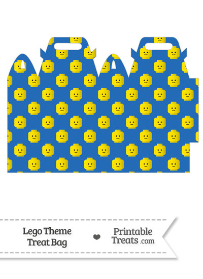 Blue Lego Theme Treat Bag from PrintableTreats.com