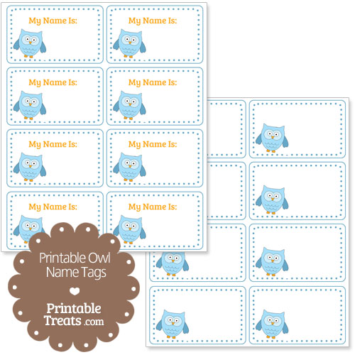 blue owl name tags